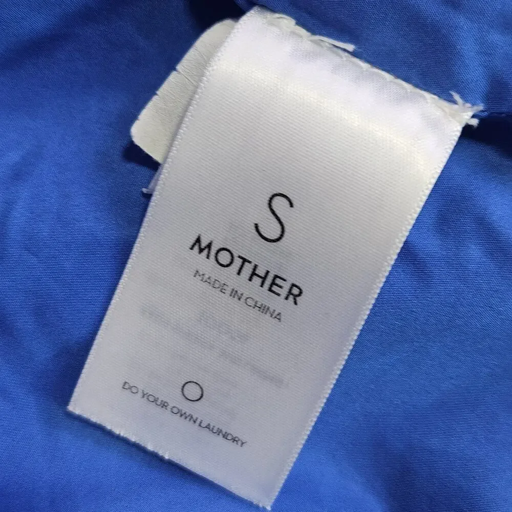 Mother Revolve Kickstand Jacket S Ice Cube Sherpa Coat Checkered Blue White Cozy - Picture 14 of 16